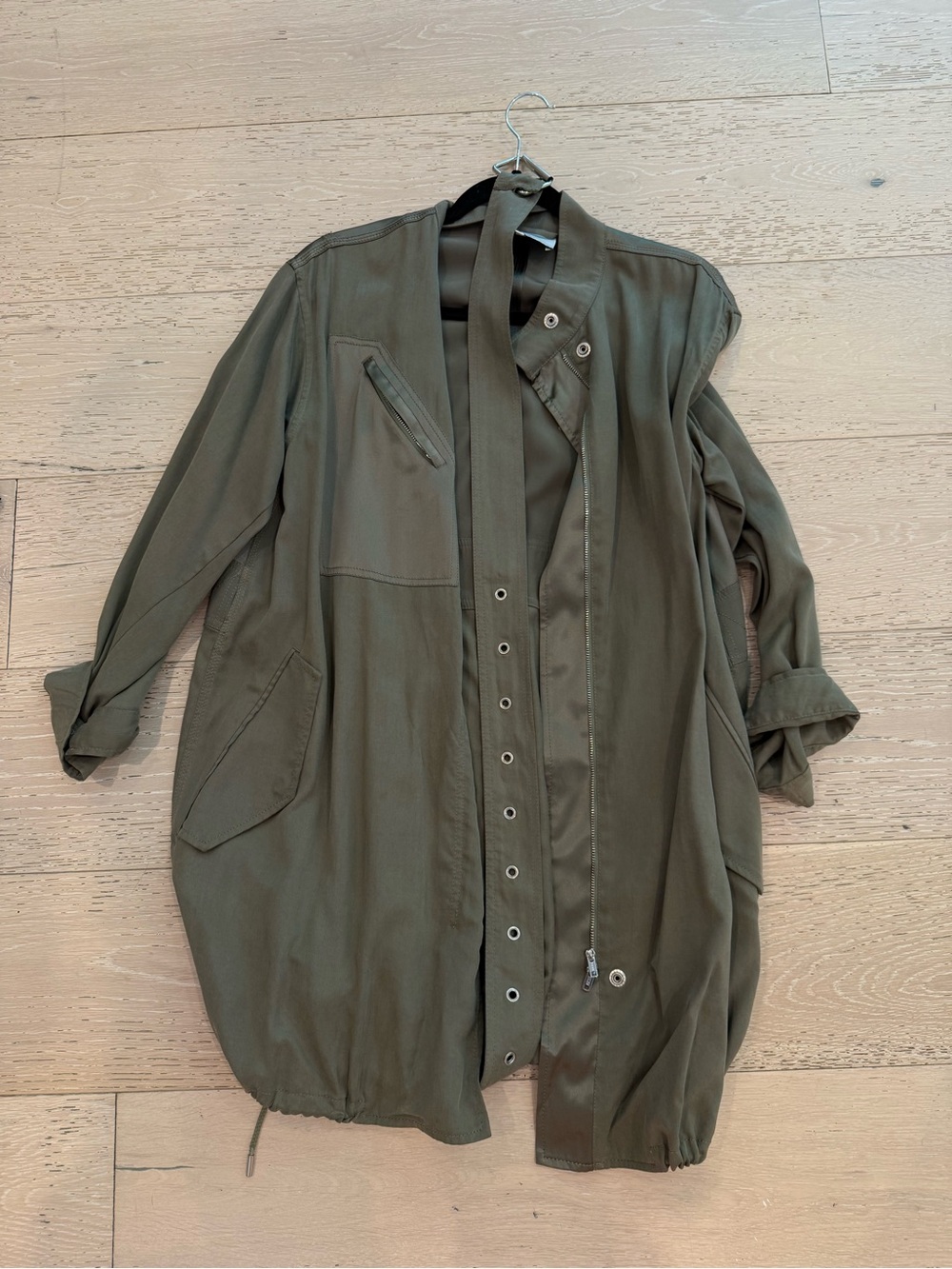 3.1 Phillip Lim Olive Drawstring coat